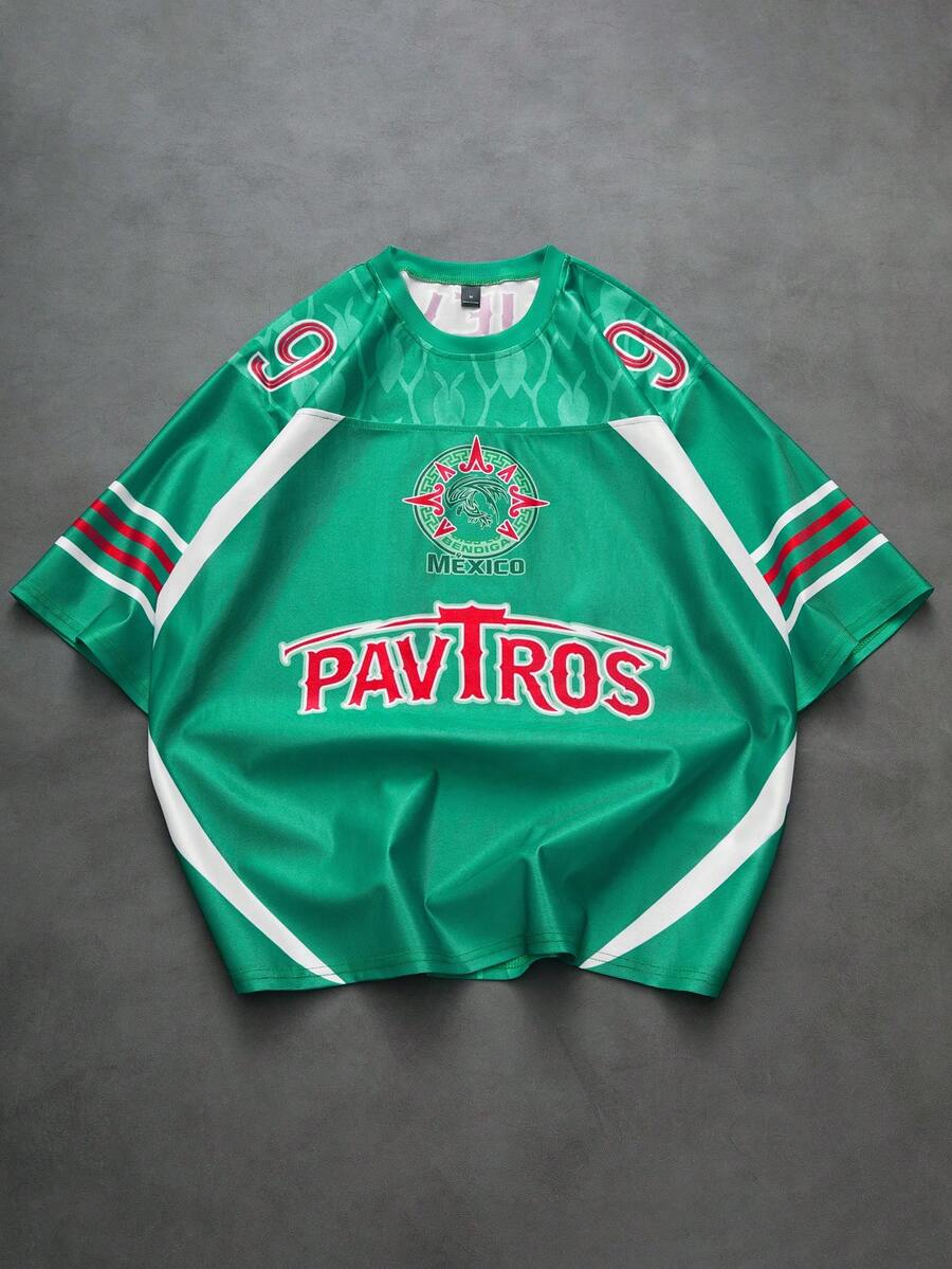Camiseta Pavtros Studios Mexico Retro Jersey Oversized