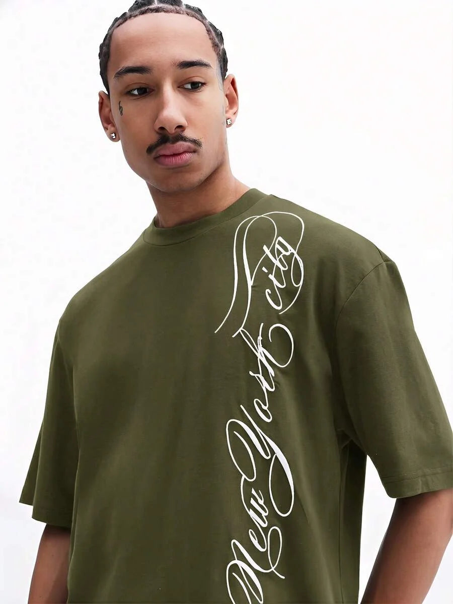 Camiseta Pavtros New York City Calligraphy
