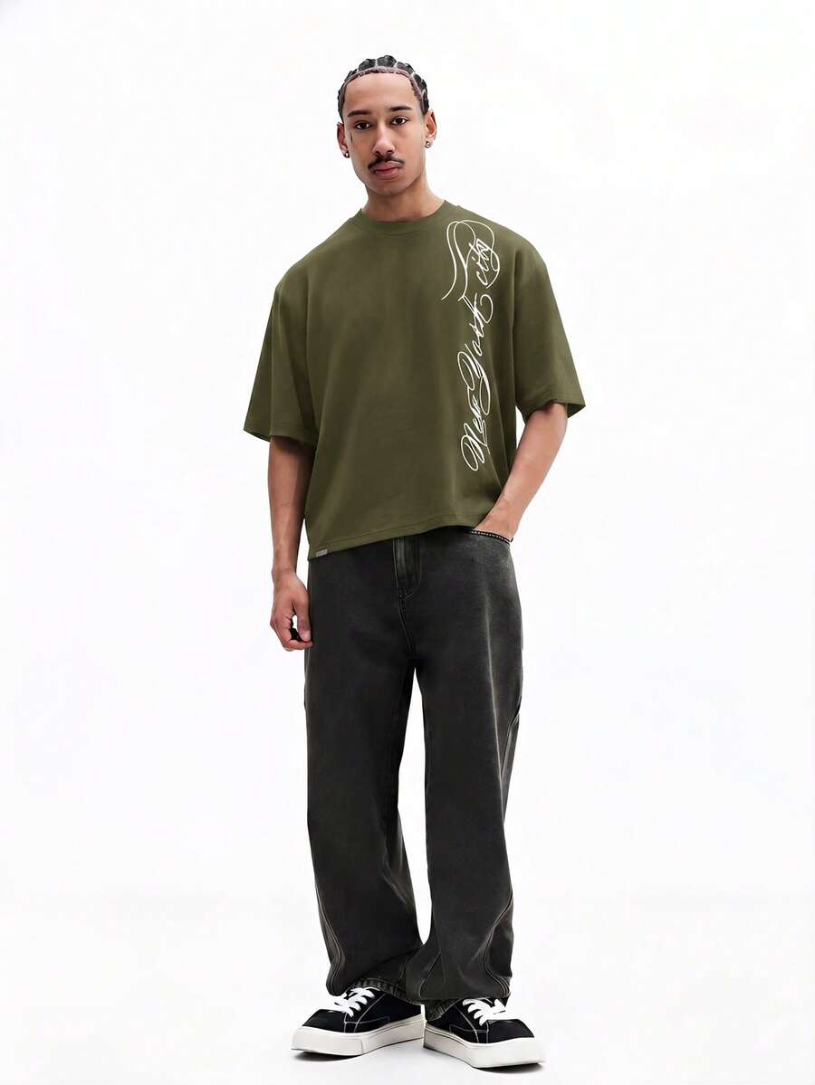 Camiseta Pavtros New York City Calligraphy