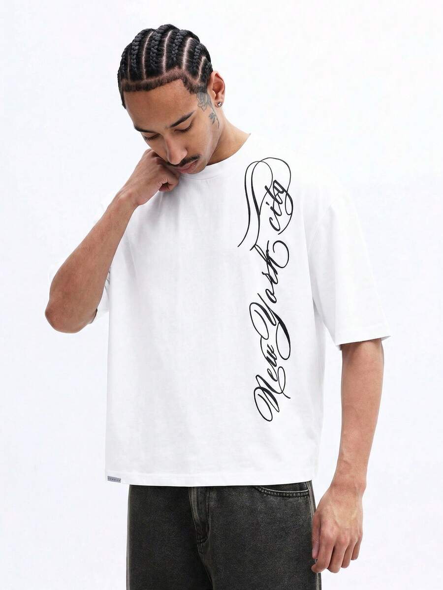 Camiseta Pavtros New York City Calligraphy