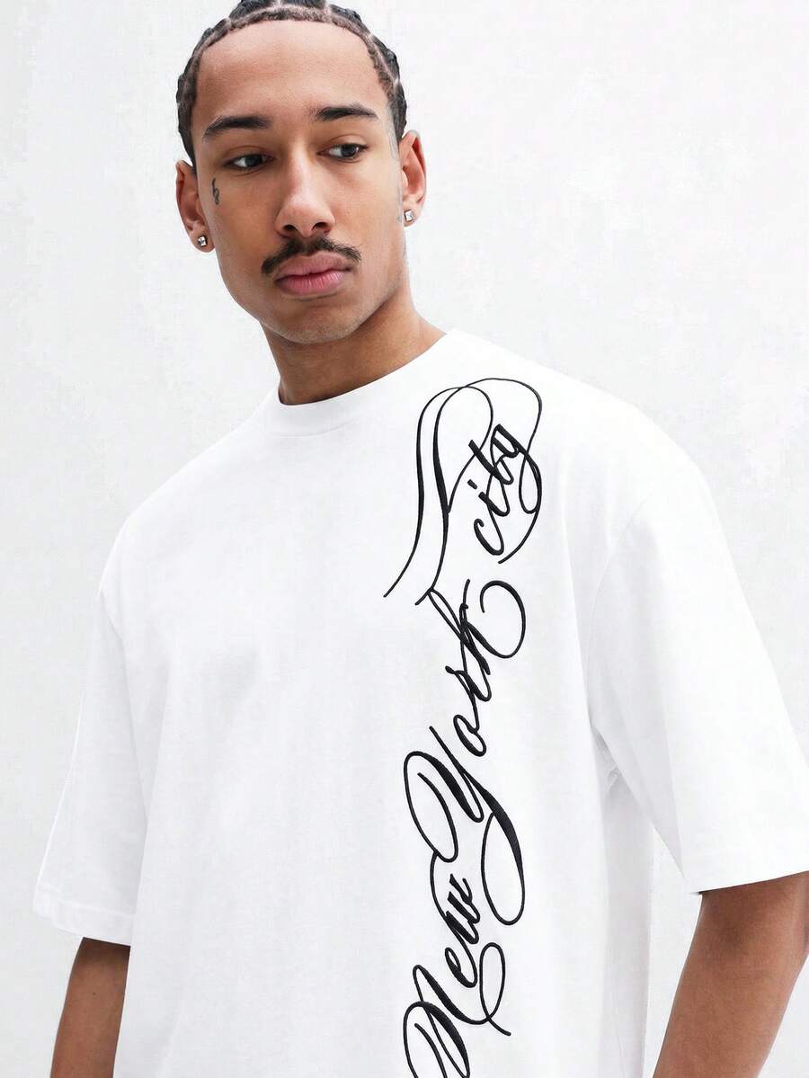 Camiseta Pavtros New York City Calligraphy