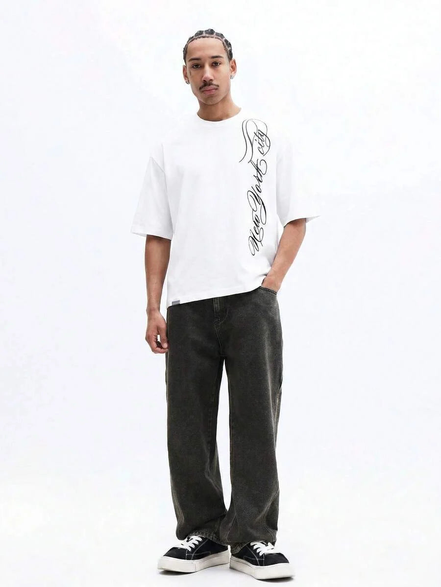 Camiseta Pavtros New York City Calligraphy