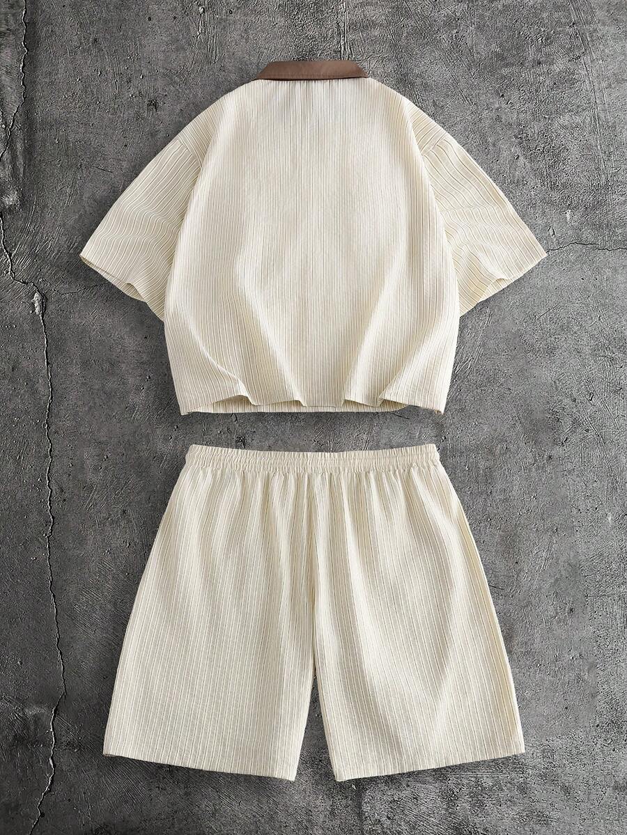 Conjunto Pavtros Studios Knit Retro Polo Shorts Set