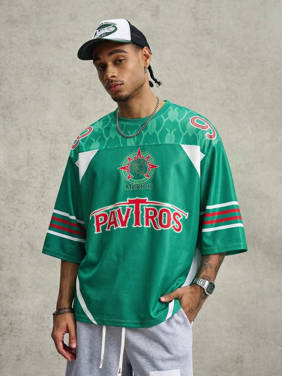 Camiseta Pavtros Studios Mexico Retro Jersey Oversized