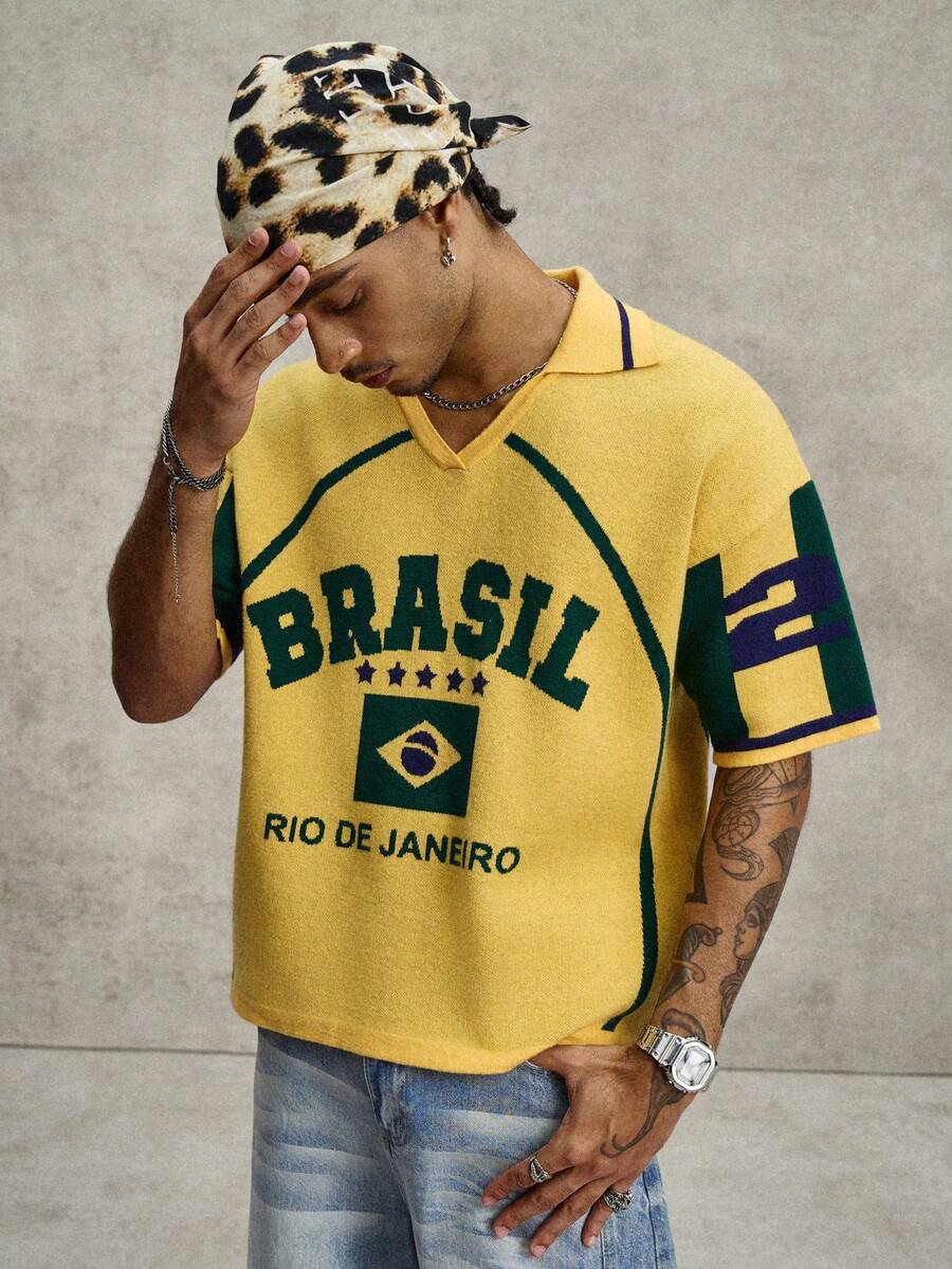 Camiseta Pavtros Studios Brasil Rio Retro Polo