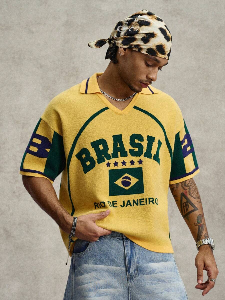 Camiseta Pavtros Studios Brasil Rio Retro Polo