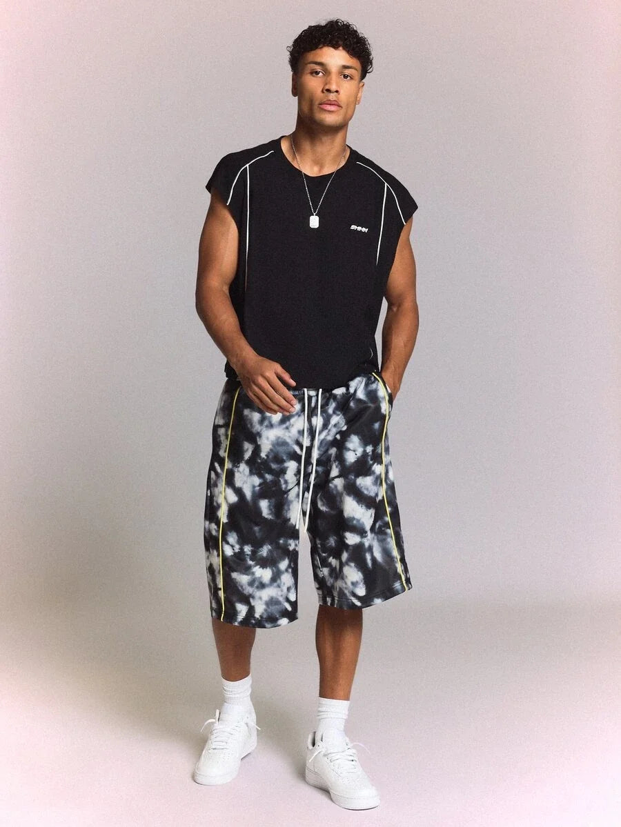 Bermuda Pavtros Studios Dark Tie-Dye Track Jorts