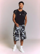 Bermuda Swavvy Studios Dark Tie-Dye Track Jorts