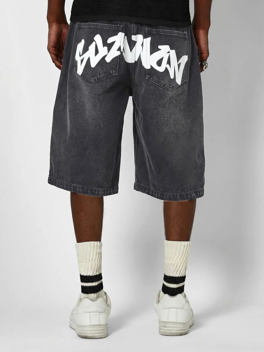 Bermuda Jorts Jeans Pavtros Studios Suzulan Graffiti