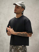 Camiseta Swavvy Club Calligraphy Black Oversized