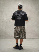 Camiseta Swavvy Club Calligraphy Black Oversized
