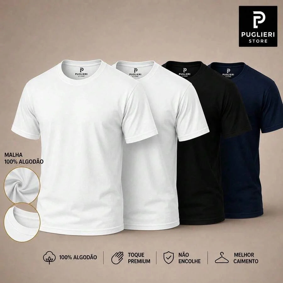 Kit Pavtros Diário Premium 4 Camisetas