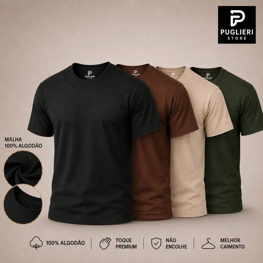 Kit Pavtros Diário Premium 4 Camisetas