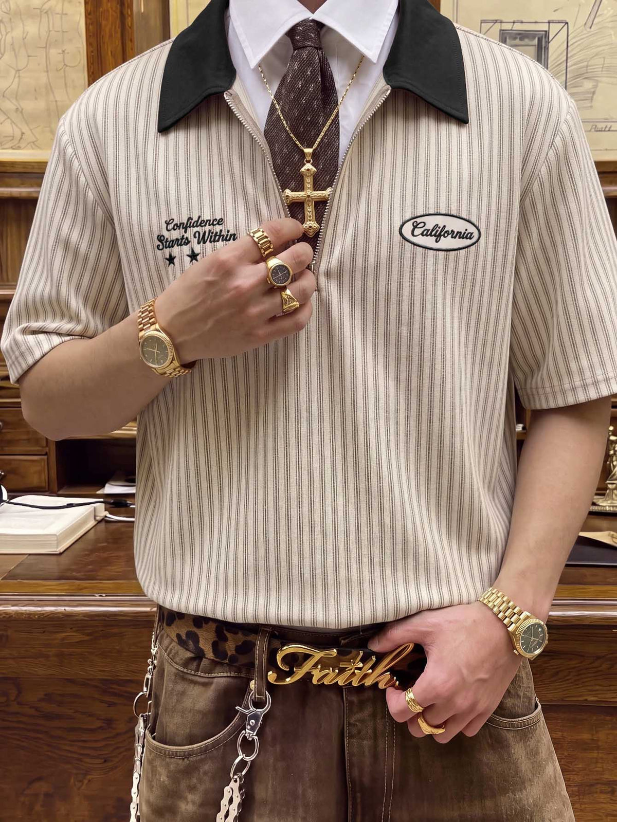 Camisa Polo Pavtros Oversized