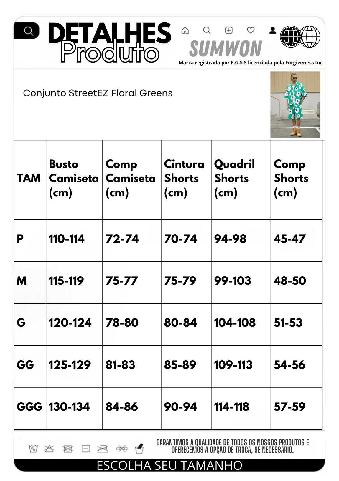 Conjunto Pavtros StreetEZ Floral Greens