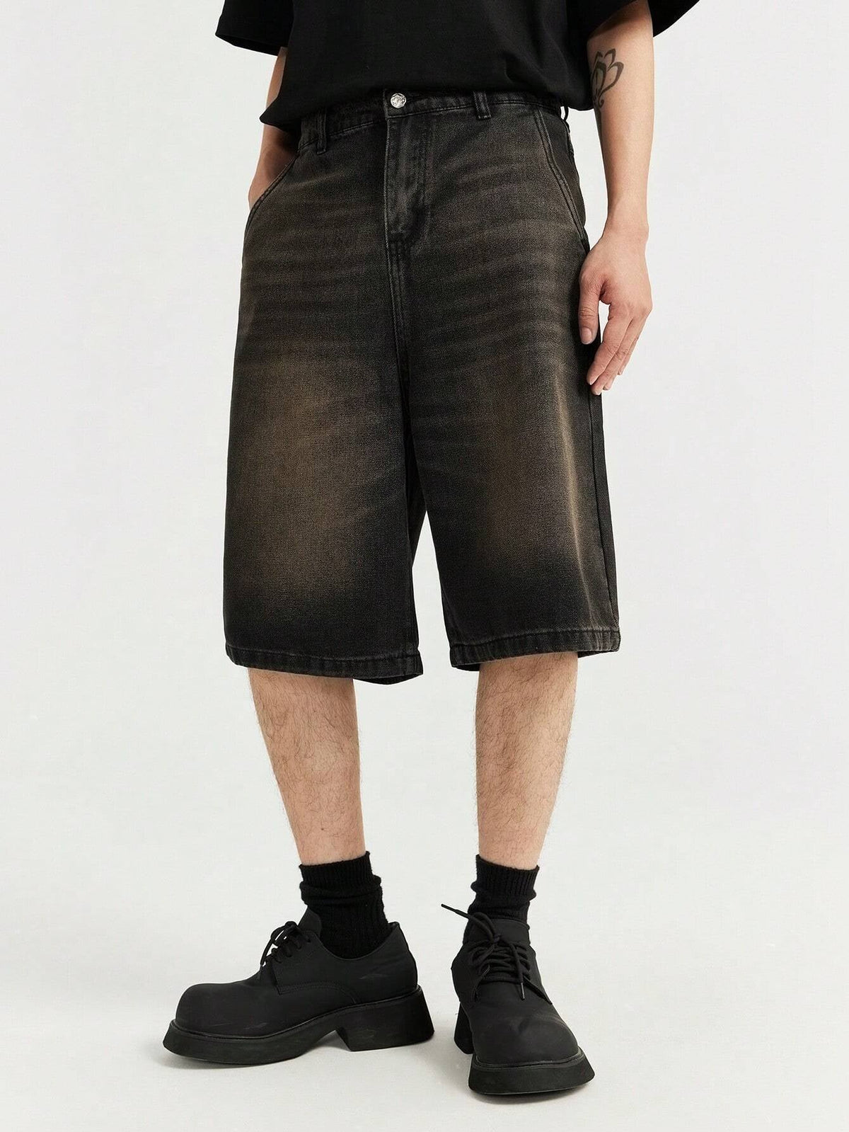 Short Pavtros Denim Lavada Diagonal