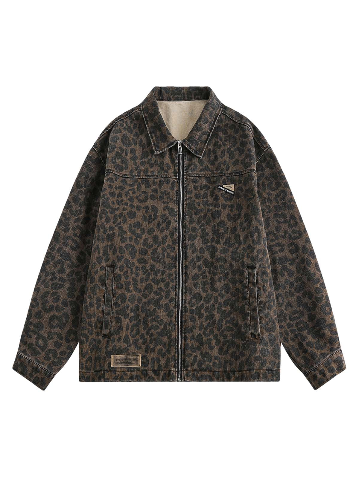 Jaqueta Pavtros Vintage Washed Cheetah