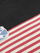 Camiseta Swavvy Flag Washed Black Oversized