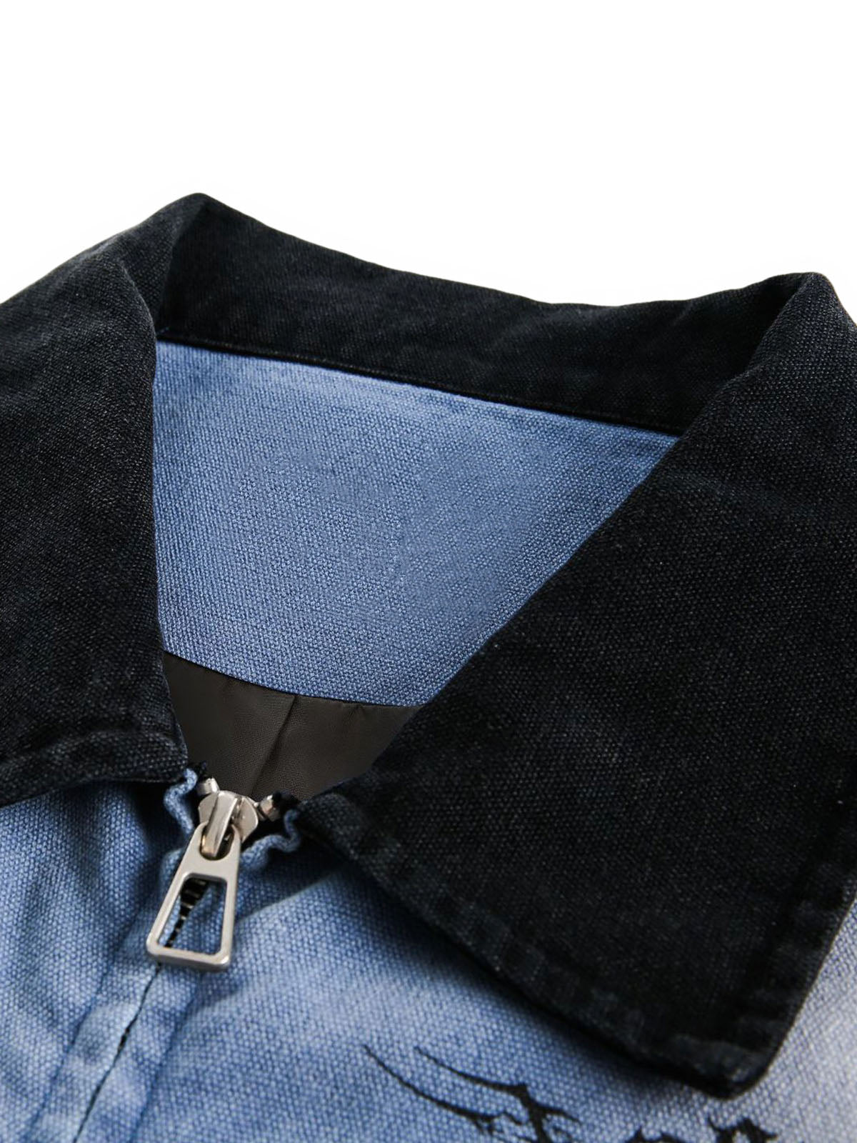 Jaqueta Pavtros Studios Grunge Distressed Denim Jacket