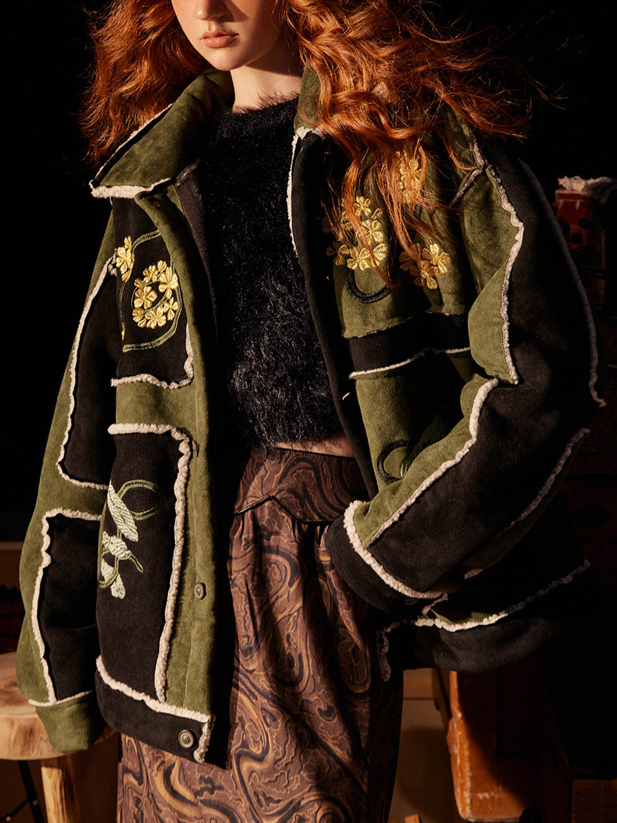 Jaqueta Pavtros Floral Fleece