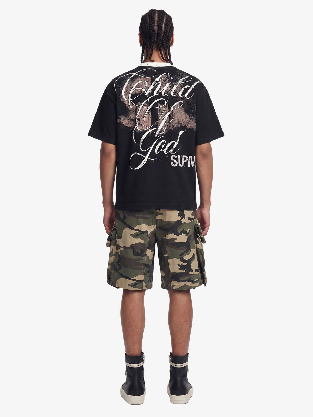 Camiseta Pavtros Studios Saint Fear Studded Oversized