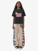 Camiseta Swavvy Flag Washed Black Oversized