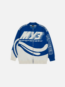 Blusa Suéter Swavvy com Zíper Azul 'MY3'