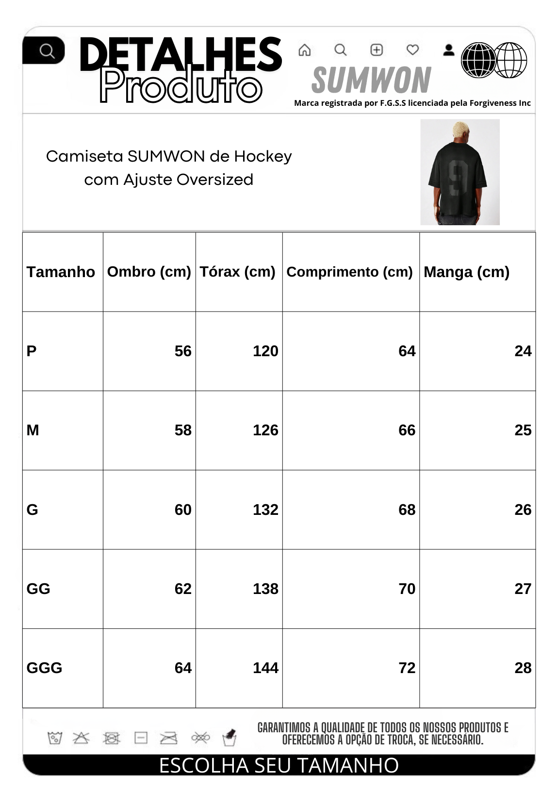 Camiseta Pavtros Hockey Ajuste Oversized