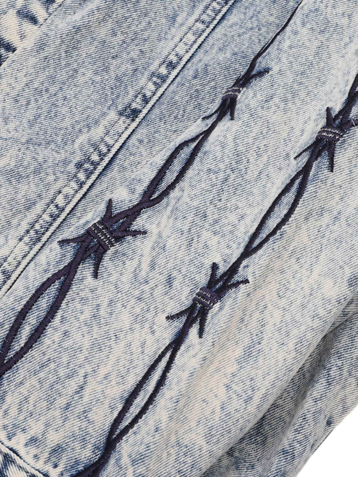 Jaqueta Pavtros Studios Barbed Wire Denim Jacket