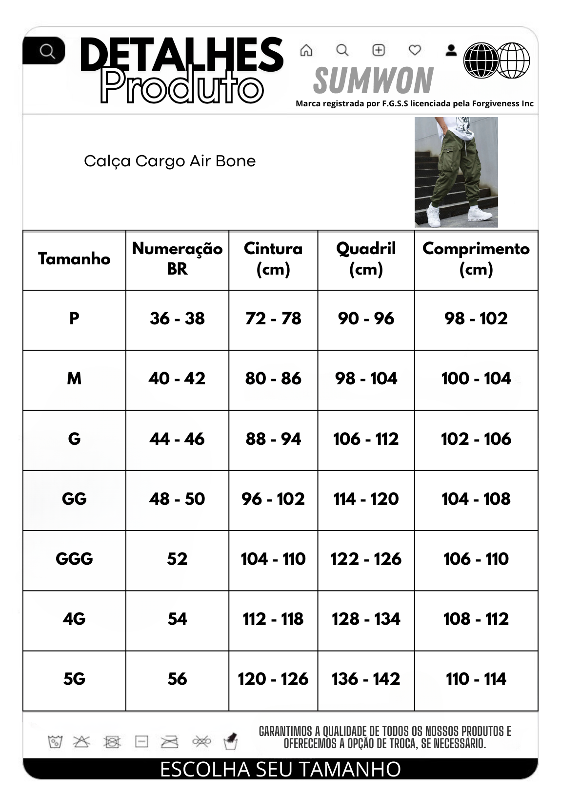 Calça Pavtros Cargo Air Bone