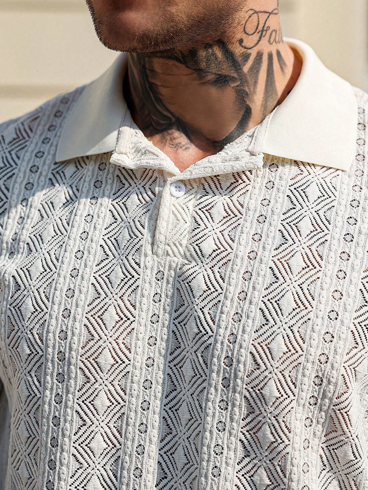 Camisa Polo Pavtros Geo Knit