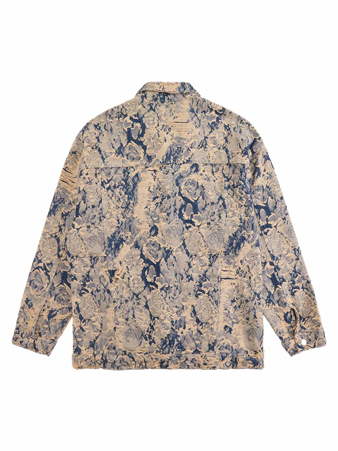 Jaqueta Pavtros Distressed Jacquard Denim