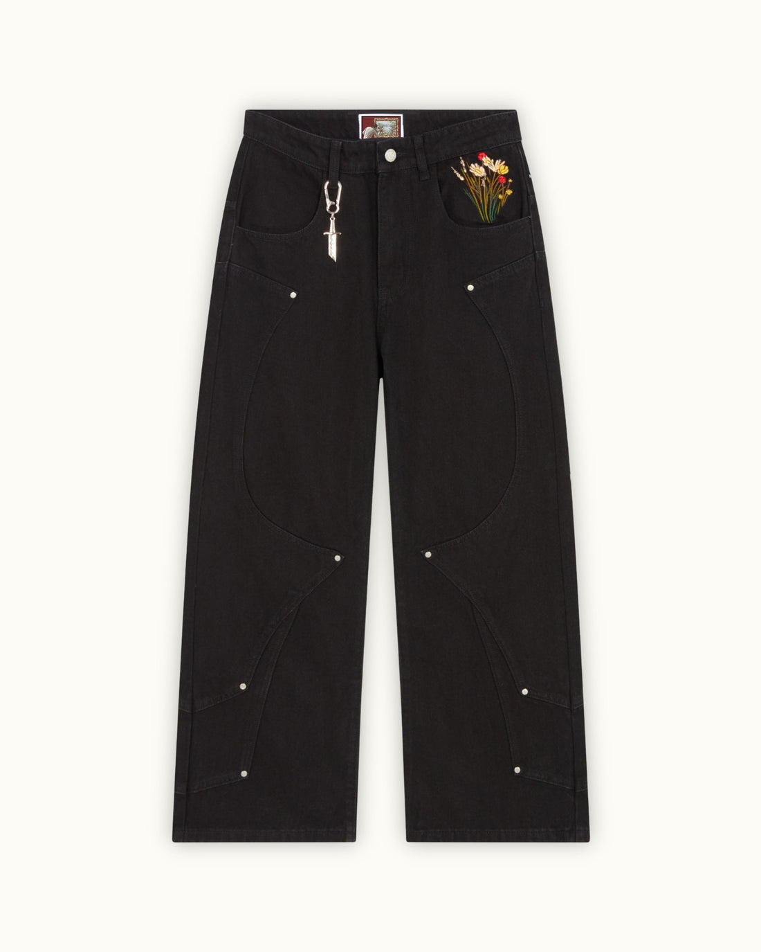 Calça Jeans Pavtros Studios Fallen Knight Wide Leg