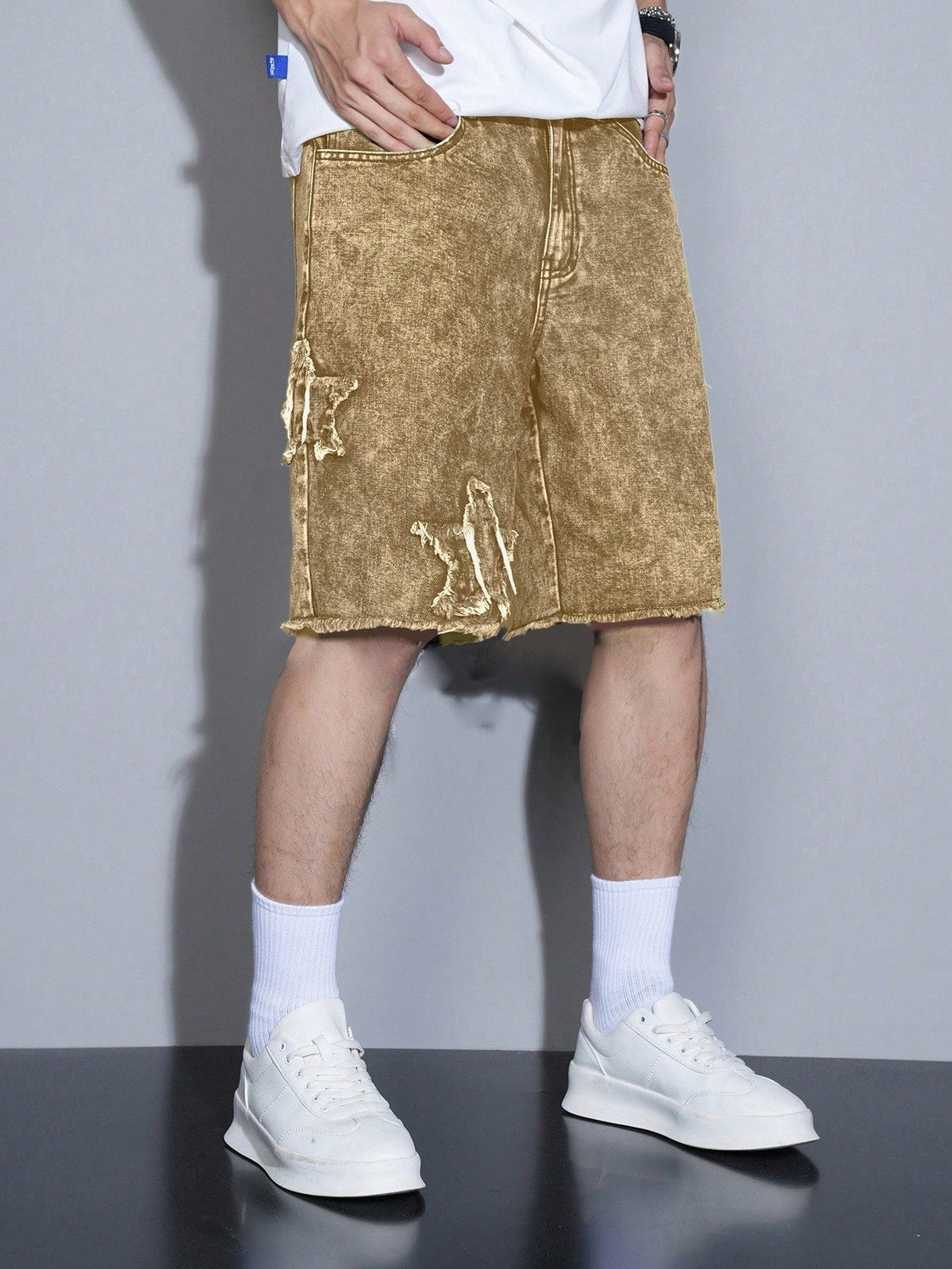 Short Pavtros Denim Pentagonal
