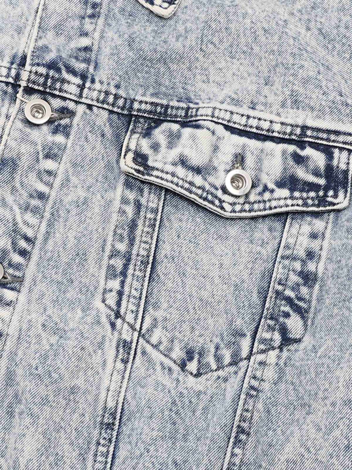 Jaqueta Pavtros Studios Barbed Wire Denim Jacket