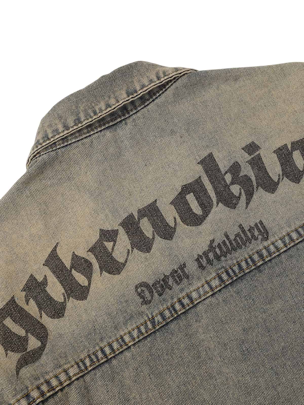 Jaqueta Pavtros Studios Gothic Wash Denim Jacket