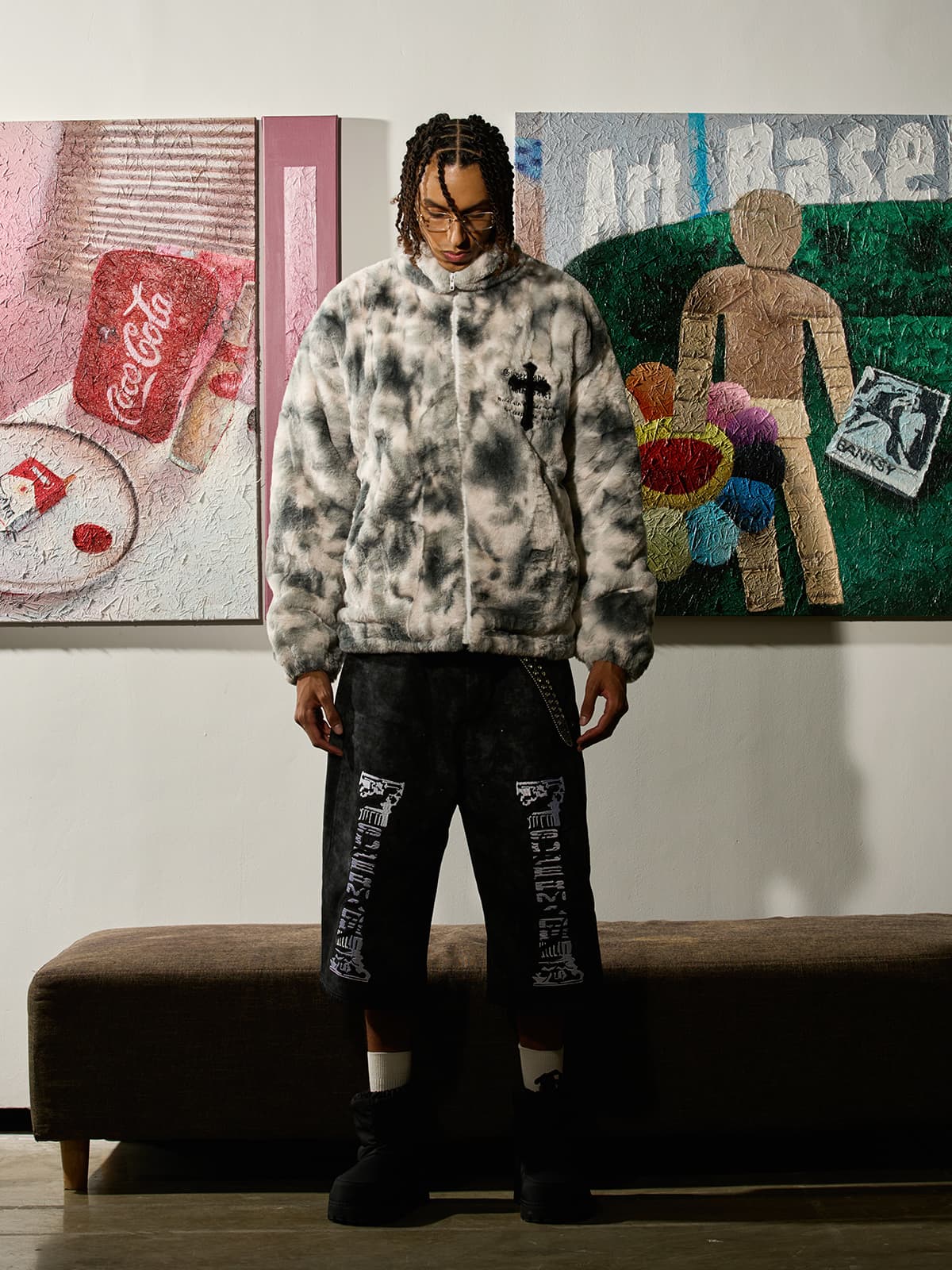 Jaqueta Pavtros Studios Gothic Cross Fleece Jacket