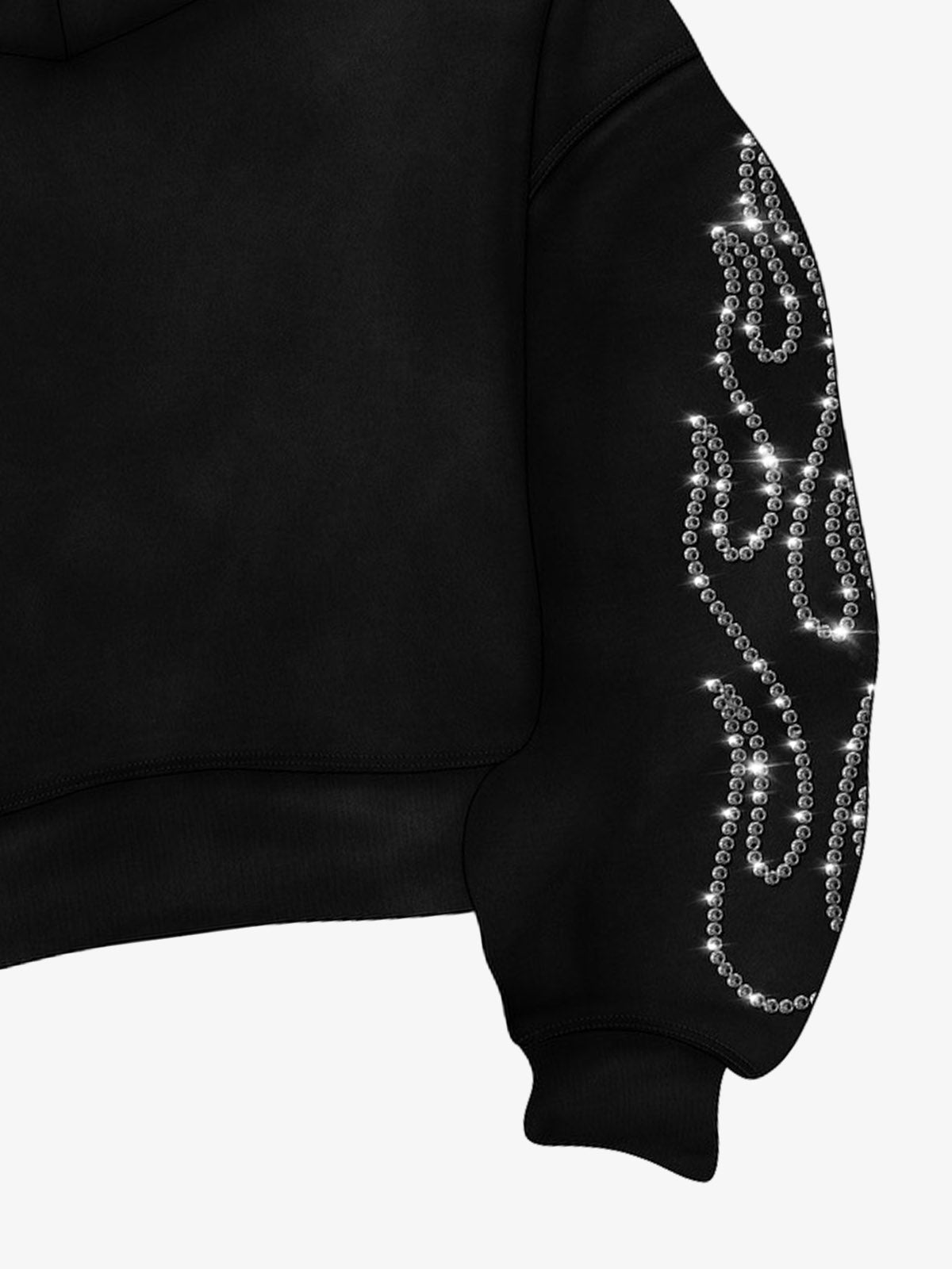 Moletom Pavtros Flame Rhinestone