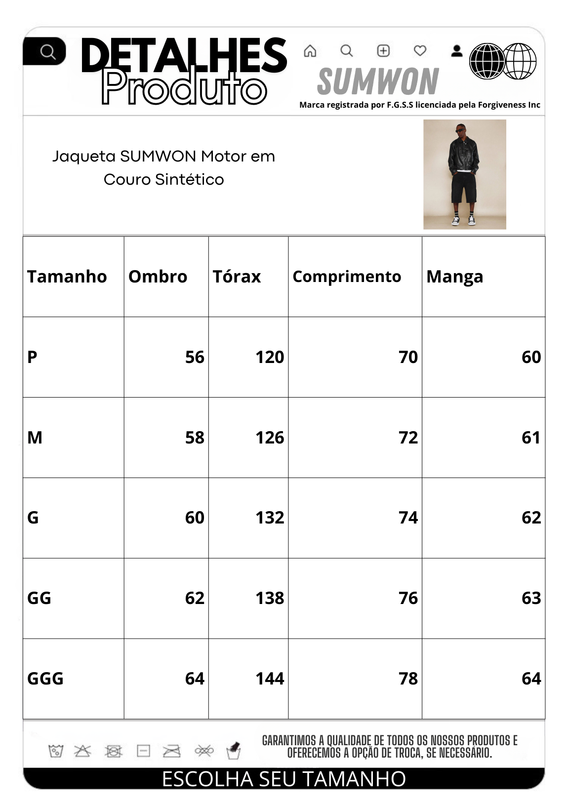 Jaqueta Pavtros Motor Couro