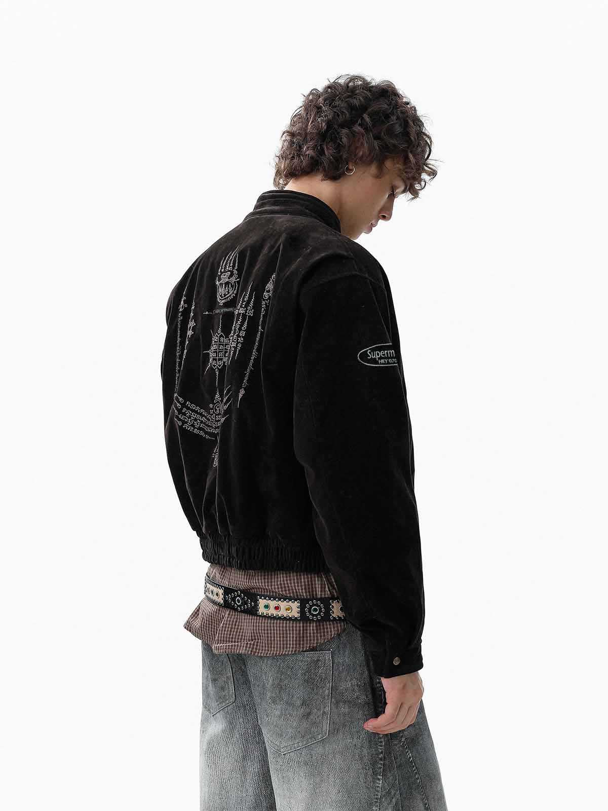 Jaqueta Pavtros Suede Embroidered
