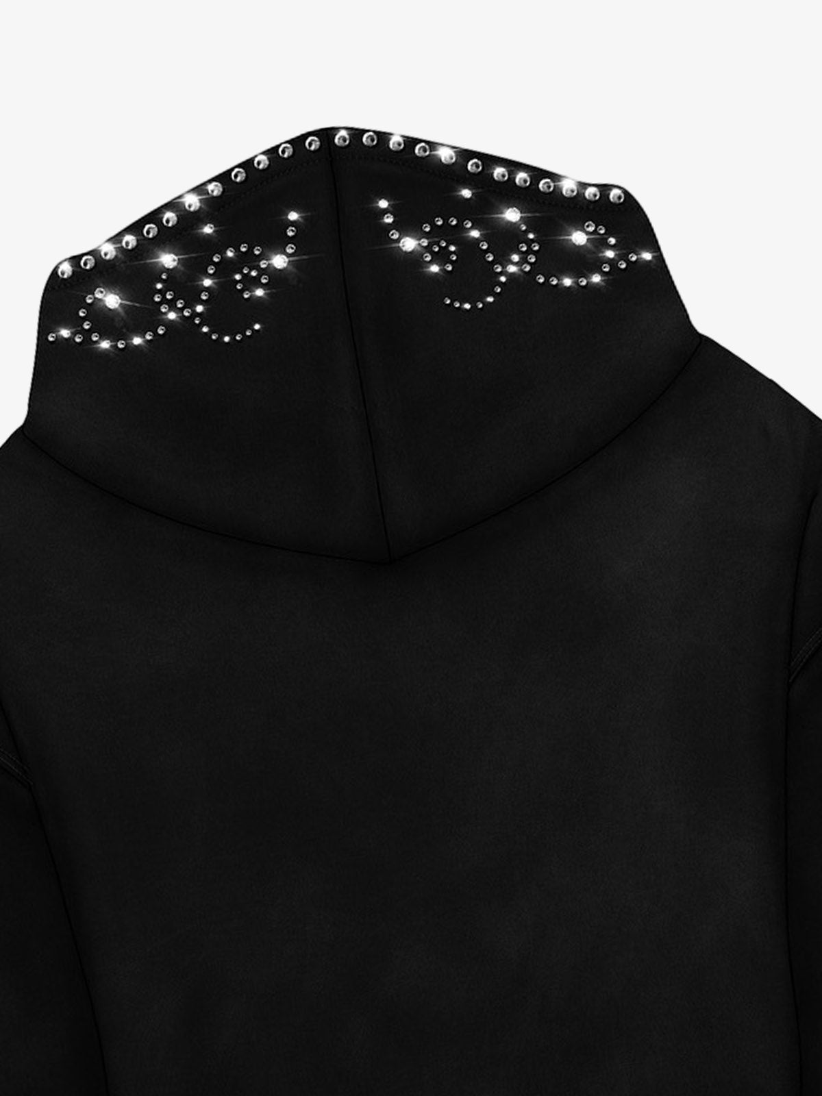 Moletom Pavtros Flame Rhinestone