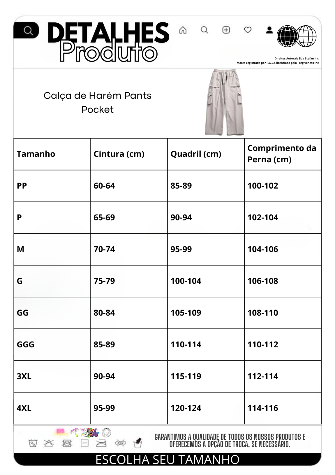 Calça Pavtros Harem Pocket