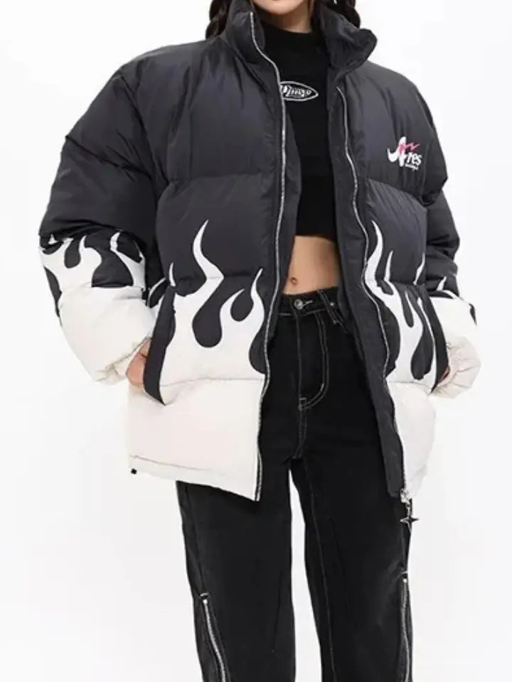 Blusa Pavtros Puffer Gola Alta 'Ares Fire'