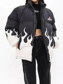 Blusa Swavvy Puffer Gola Alta 'Ares Fire'