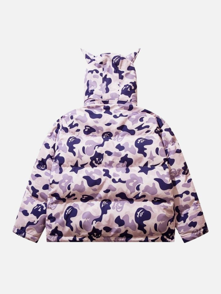 Jaqueta Pavtros Puffer Capuz 'Street Cat'