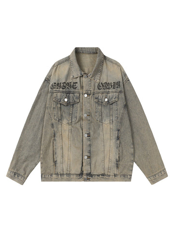 Jaqueta Pavtros Studios Gothic Wash Denim Jacket
