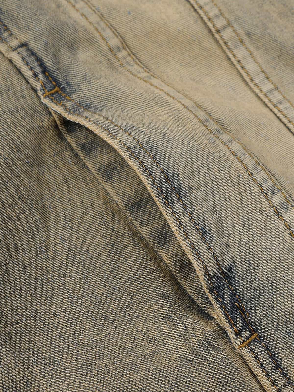 Jaqueta Pavtros Studios Gothic Wash Denim Jacket