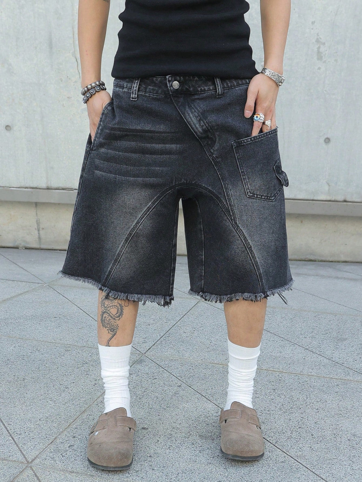 Short Pavtros Denim Black Stusy
