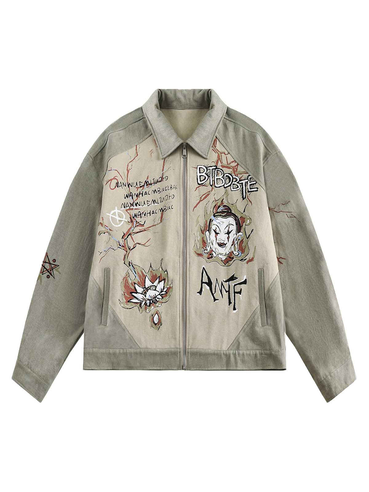 Jaqueta Pavtros Studios Cyber Punk Graff Denim Jacket