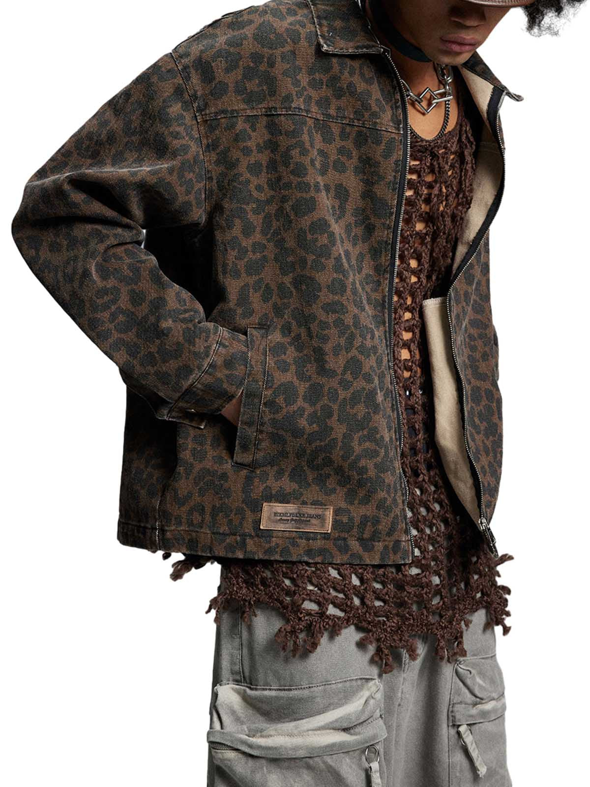 Jaqueta Pavtros Vintage Washed Cheetah
